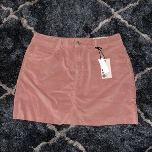 Suede mauve miniskirt